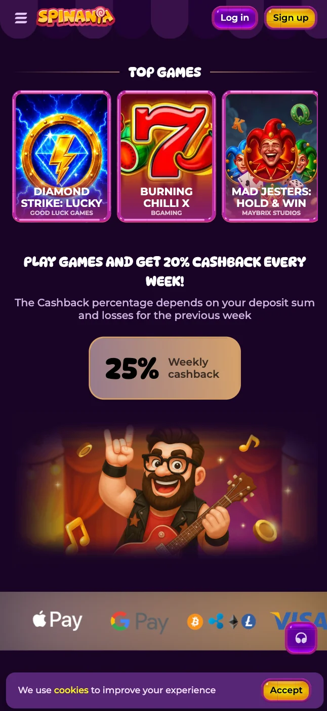 Application Spinania casino